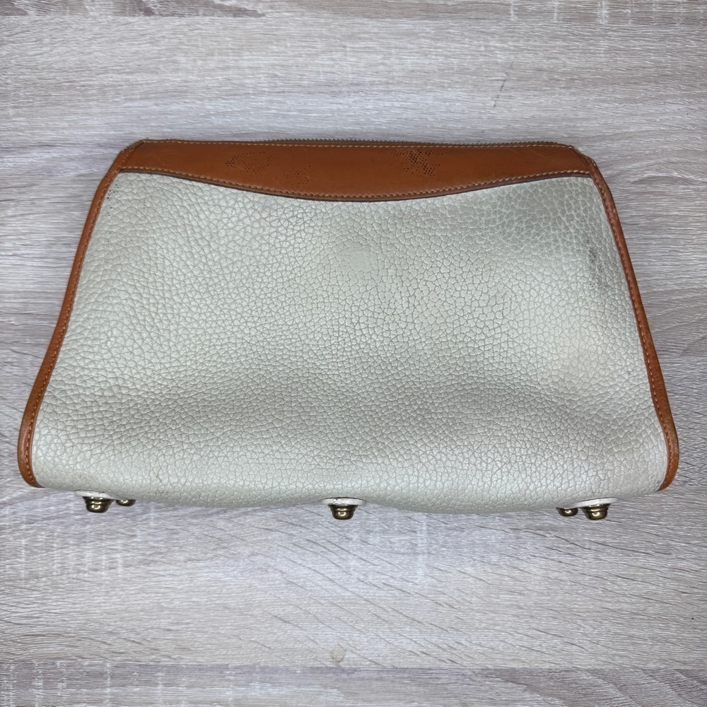 Dooney & Bourke Cream and Tan Leather Bag Vintage - Picture 2 of 15